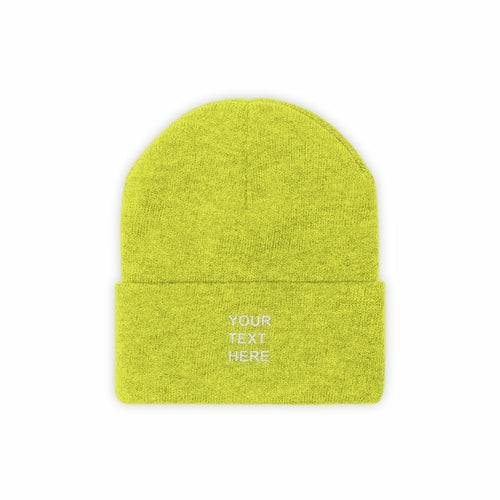 Personalized Knit Beanie, Custom Knit Beanie, With Your Own Text,