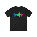 Unisex Music Equalizer Graphic T-Shirt flat lay